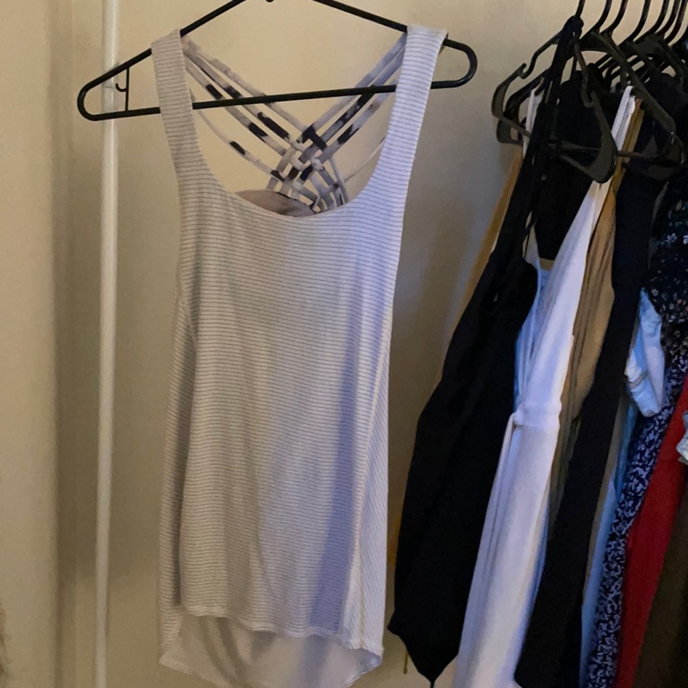 workout tank top with built in sports bra from Lululemon!